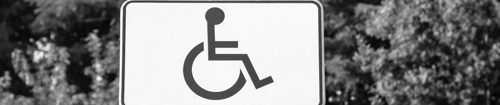 sign with a wheelchair symbol