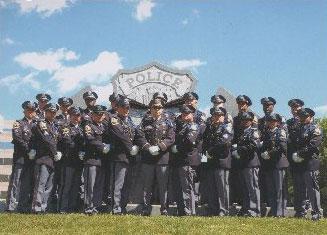 The honor guard standing.