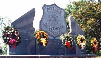 Photo of the Baltimore County Police memorial.